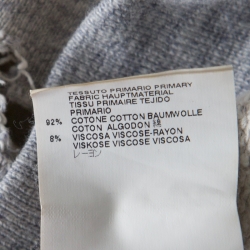 Dsquared2 Grey Cotton Melange Crew Neck Distressed Sweatshirt S