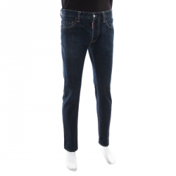 Pre Owned DSquared2 Indigo Dark Wash Denim Tapered Jeans M