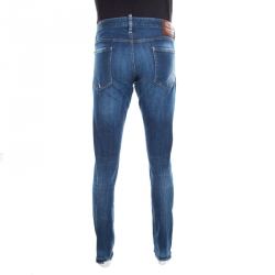 Dsquared2 Indigo Faded Effect Denim Distressed Frayed Hem Jeans 2XL