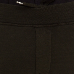 Dsquared2 Olive Green Cotton Knit Drawstring Detail Jogger Pants M