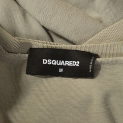 Pre Owned Dsquared2 Beige Cotton Arizona Printed V Neck T Shirt M