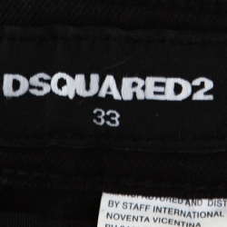 Dsquared2 Black Distressed Denim Big Dean's Brother Jeans M