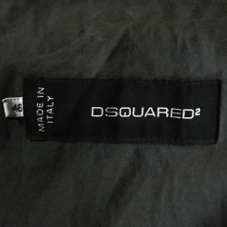 Dsquared2 Grey Cotton Zip Front Biker Jacket S