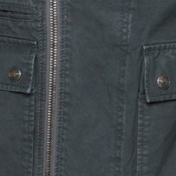 Dsquared2 Grey Cotton Zip Front Biker Jacket S