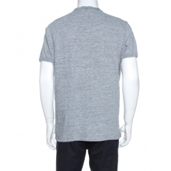 Pre Owned Dsquared2 Grey Logo Print Cotton Chic Dan Fit T-Shirt XL