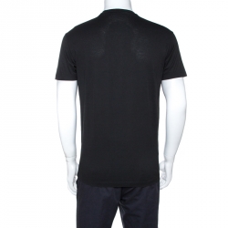 Pre Owned Dsquared2 Black Dsq2 Print Cotton Cool Fit T-Shirt M 