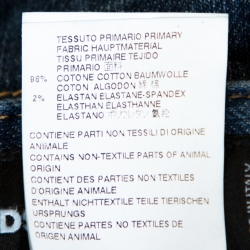 Pre Owned Dsquared2 Blue Distressed Denim Stitch Detail Slim Jeans S