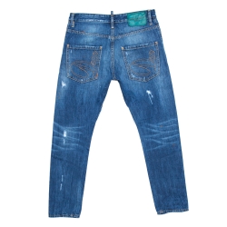 Dsquared2 Indigo Distressed Denim Classic Kenny Jeans XS