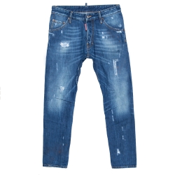 Dsquared2 Indigo Distressed Denim Classic Kenny Jeans XS