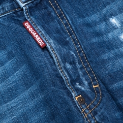 Dsquared2 Indigo Distressed Denim Classic Kenny Jeans XS
