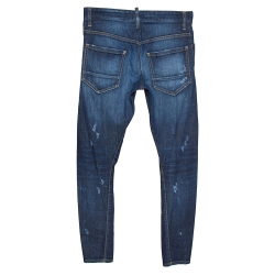 Dsquared2 Indigo Distressed Light Wash Denim Sexy Twist Jeans XS