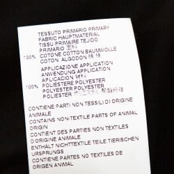 Pre Owned Dsquared2 Black Cotton Zipper Front Logo Print Windbreaker Shirt M