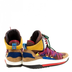Dsquared2 Multicolor Suede High Top Sneakers Size 42