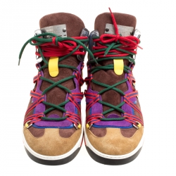 Dsquared2 Multicolor Suede High Top Sneakers Size 42