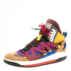Dsquared2 Multicolor Suede High Top Sneakers Size 42