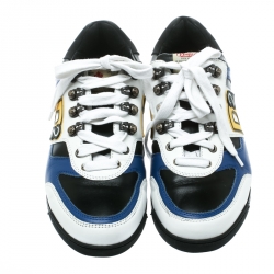 DSquared2 Multicolor Leather Winner Lace Up Sneakers Size 42