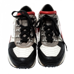 Dsquared2 Multicolor Embossed Python And Lizard Leather Low Top Sneakers Size 43