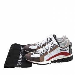 Dsquared2 Multicolor Leather And Suede 551 Platform Sneakers Size 43