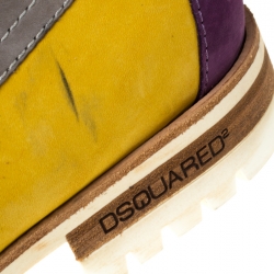 Dsquared2 Multicolor Nubuck Leather Sexy Hiking Lace Up Ankle Boots Size 43