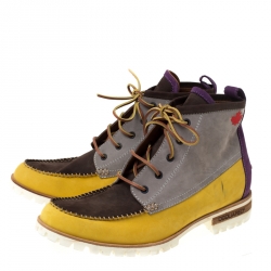 Dsquared2 Multicolor Nubuck Leather Sexy Hiking Lace Up Ankle Boots Size 43