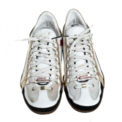 Dsquared2 Multicolor Leather, Mesh And Suede Kick It Logo 551 Sneakers Size 44