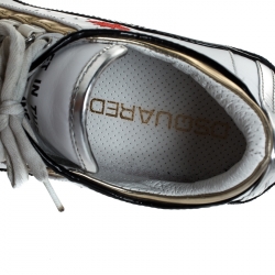 Dsquared2 Multicolor Leather, Mesh And Suede Kick It Logo 551 Sneakers Size 44