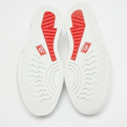 Dsquared White Canvas Printed Low Top Sneakers Size 42