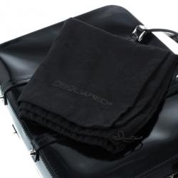 Dsquared2 Black Leather Men Travel Bag