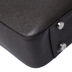 Dunhill Olive Green Leather Cadogan Single Document Briefcase