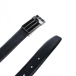 Pre Owned Dunhill Black Leather Reversible Buckle Belt 107cm