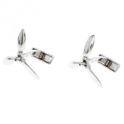 Dunhill Propeller Motif Silver Cufflinks