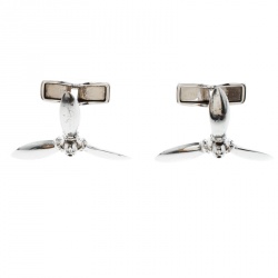 Dunhill Propeller Motif Silver Cufflinks