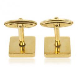 Dunhill Black Lacquerd Square Gold Plated Cufflinks
