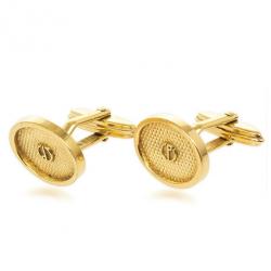 Dunhill Oval Gold Plated Cufflinks