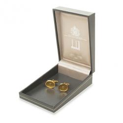 Dunhill Oval Gold Plated Cufflinks