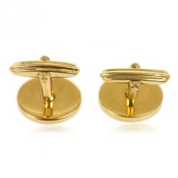 Dunhill Oval Gold Plated Cufflinks