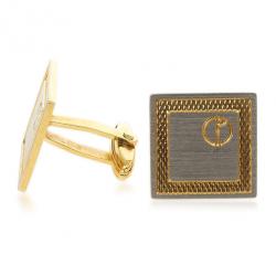 Dunhill Brushed Palladium and Gold Plated Cufflinks