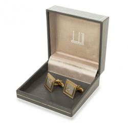 Dunhill Brushed Palladium and Gold Plated Cufflinks