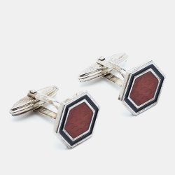 LOUIS VUITTON CUFFLINKS IN PEARL AND STEEL PALLADIE CUFFLINKS Silvery  ref.501003 - Joli Closet