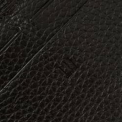 Pre Owned Dunhill Dark Brown Leather Stripe Long Wallet