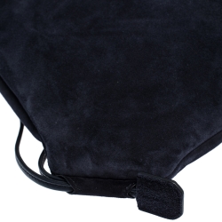 Dunhill Midnight Blue Suede Chiltern Drawstring Backpack