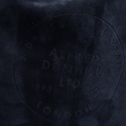 Dunhill Midnight Blue Suede Chiltern Drawstring Backpack