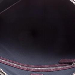 Dunhill Dark Blue/Burgundy Leather Cadogan Single Document Briefcase