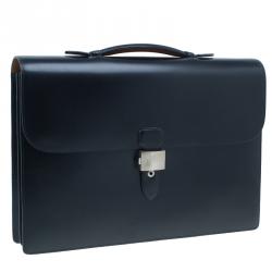 Dunhill Black Leather Confidential Briefcase
