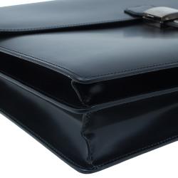 Dunhill Black Leather Confidential Briefcase