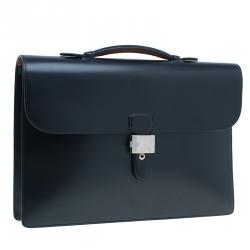 Dunhill Black Leather Confidential Briefcase