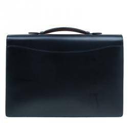 Dunhill Black Leather Confidential Briefcase