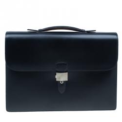 Dunhill Black Leather Confidential Briefcase