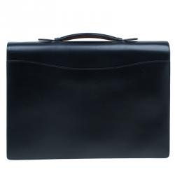 Dunhill Black Leather Confidential Briefcase