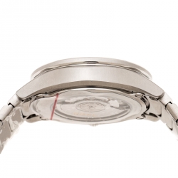 Pre Owned Ebel Silver Stainless Steel Wave Chronograph 1216403 Men's Wristwatch 42 mm